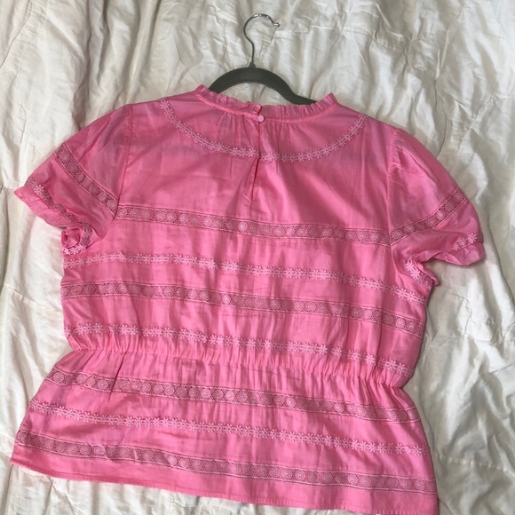 J. Crew XL Pink Daisy Chain Top - Picture 2 of 5